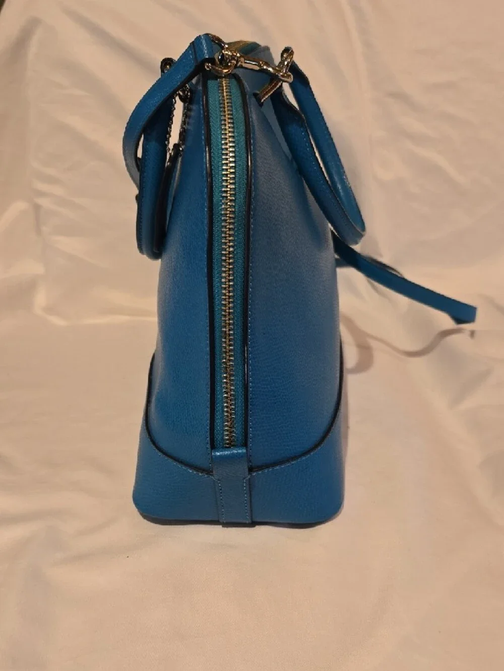 Coach Turquoise Dome Satchel - Structured Leather Handbag
